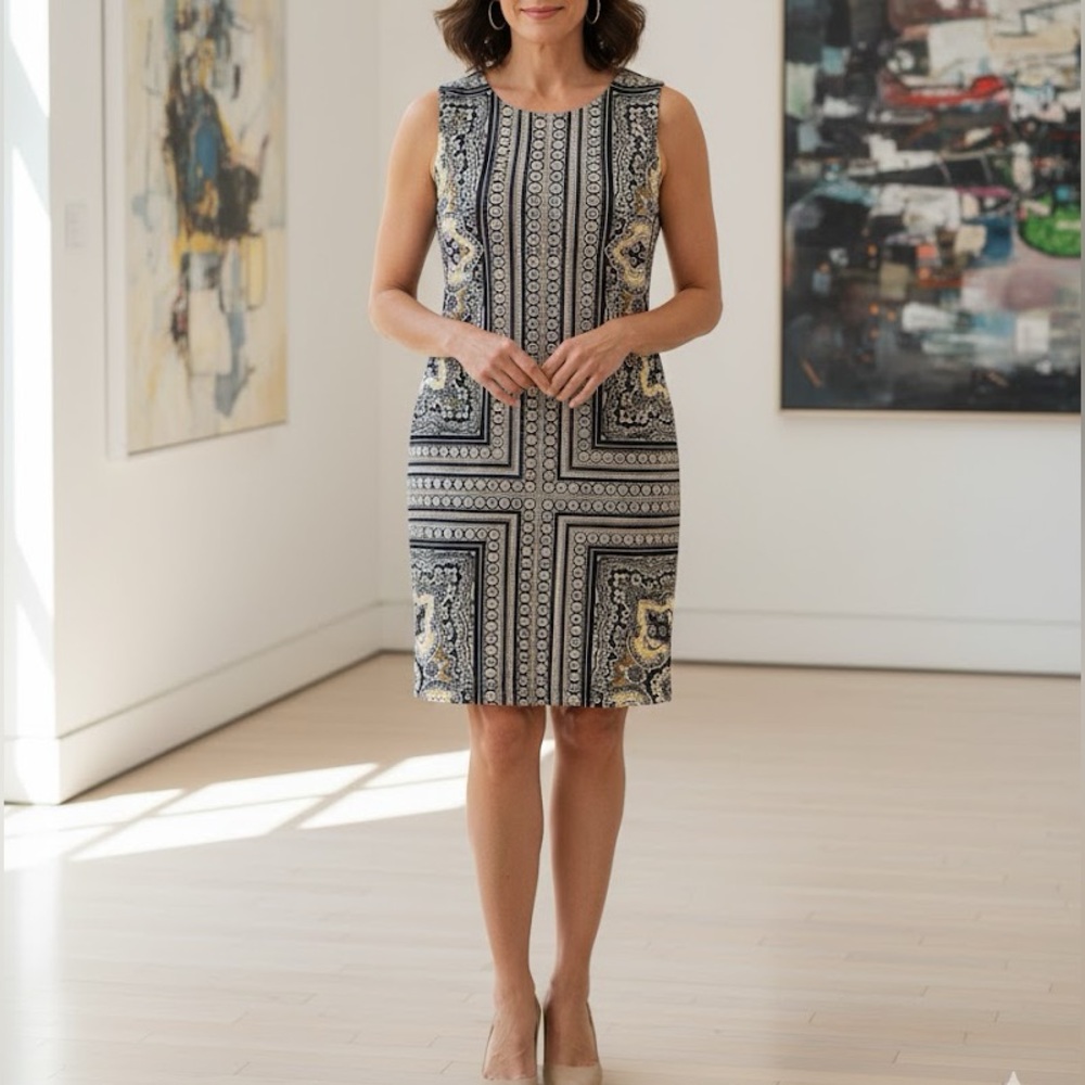 J. McLaughlin Sophia Dress Bursa Paisley Print  Size Small